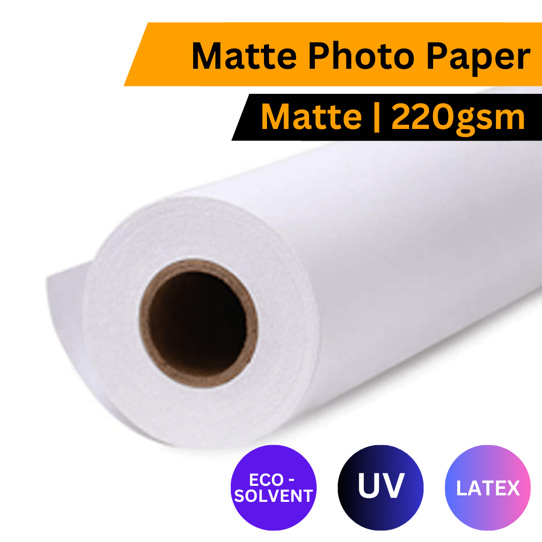 Eco-Solvent / UV / Latex Poster Paper | Matte 220gsm | 1270mm x 30m Roll - Blank Print Media