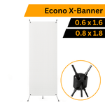 Econo X-Banner Stand – 600 x 1600mm / 800 x 1800mm - Blank Print Media