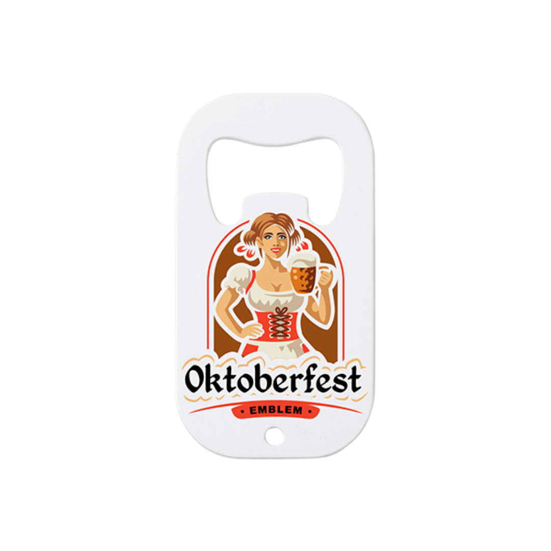Full White Stainless Steel Bottle Opener (3.8x7cm) - Blank Print Media
