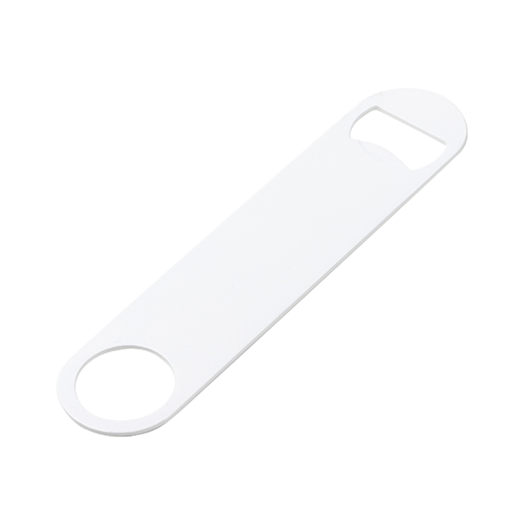 Full White Stainless Steel Bottle Opener (18 x 4cm)