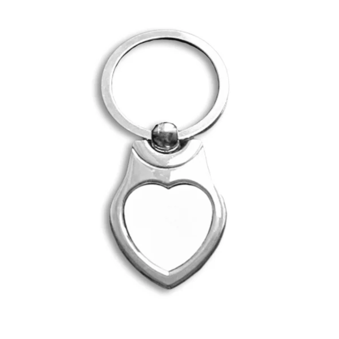 Heart Shape Metal Keyring - Blank Print Media