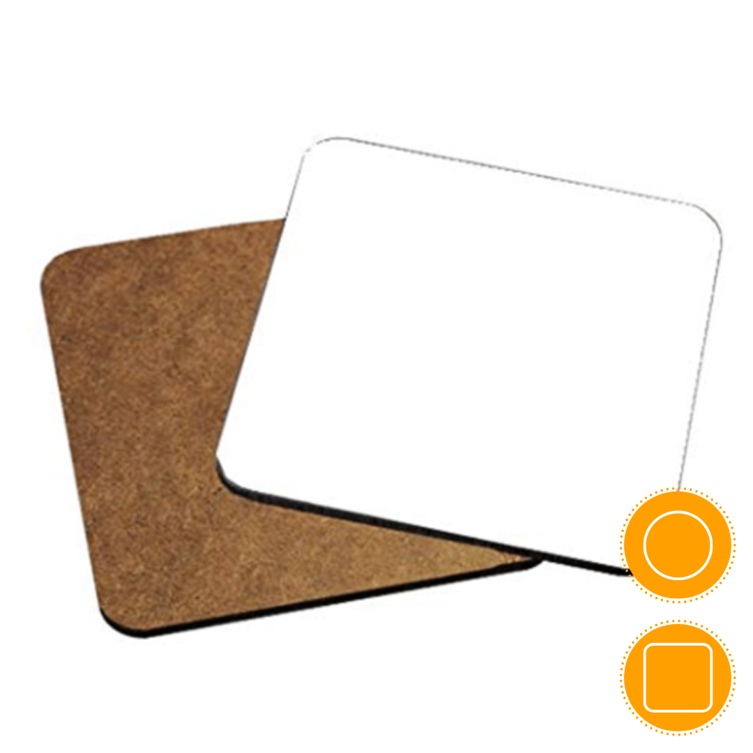 Sublimation MDF Wood Coasters | 2 shapes - Blank Print Media