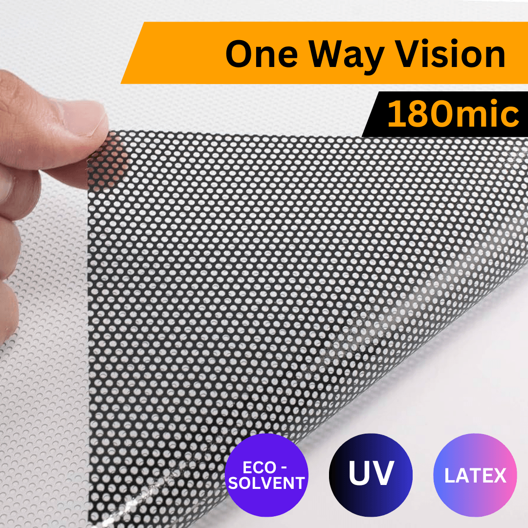 One Way Vision / Contravision Film – 180mic | 1.37m (10m or 30m Roll) - Blank Print Media