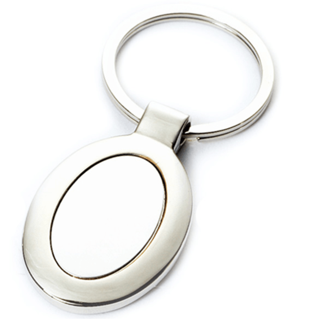 Metal Keyring Vertical Oval - Blank Print Media