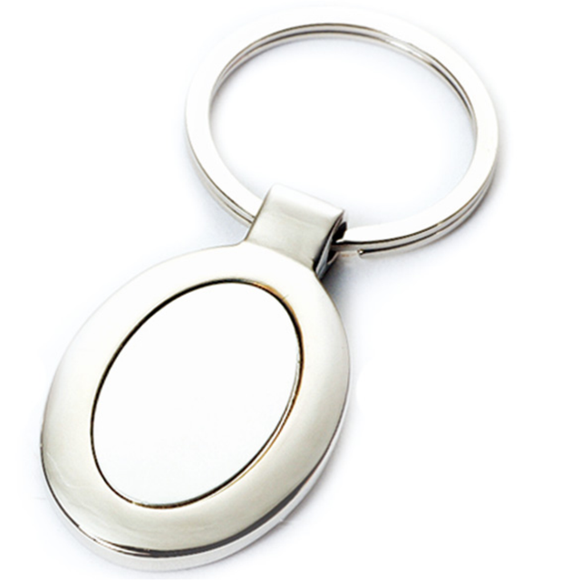 Metal Keyring Vertical Oval