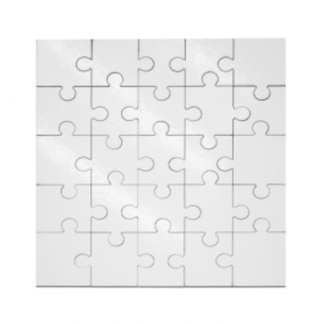 Square Shape Hardboard Puzzle | 170 x 170mm - 25pcs - Blank Print Media