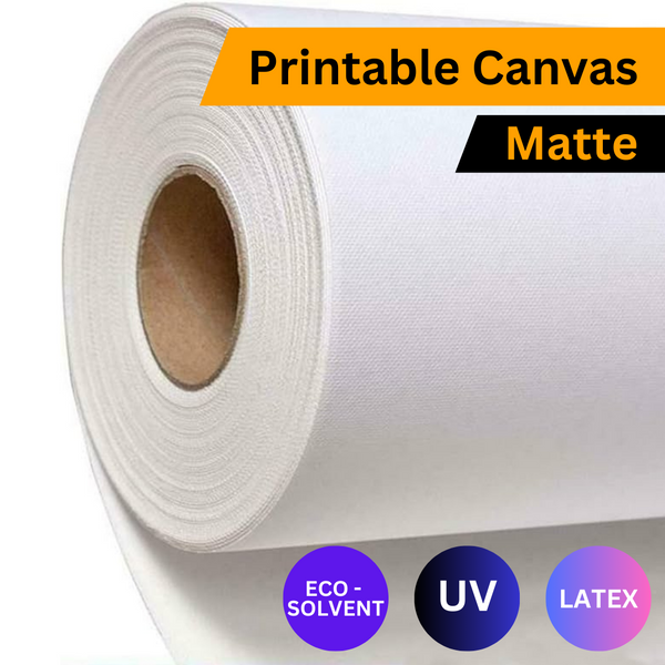 Eco-Solvent Canvas | Matte | Polyester 280gsm Premium White | 1,37m / 1.52m x 50m Roll