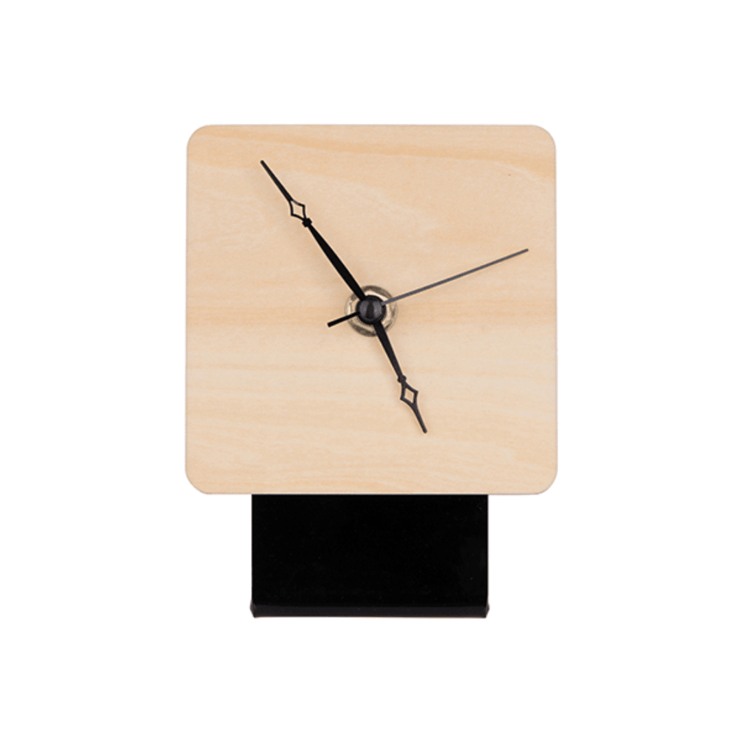 Desktop Plywood Sublimation Clock 10x10cm - Blank Print Media