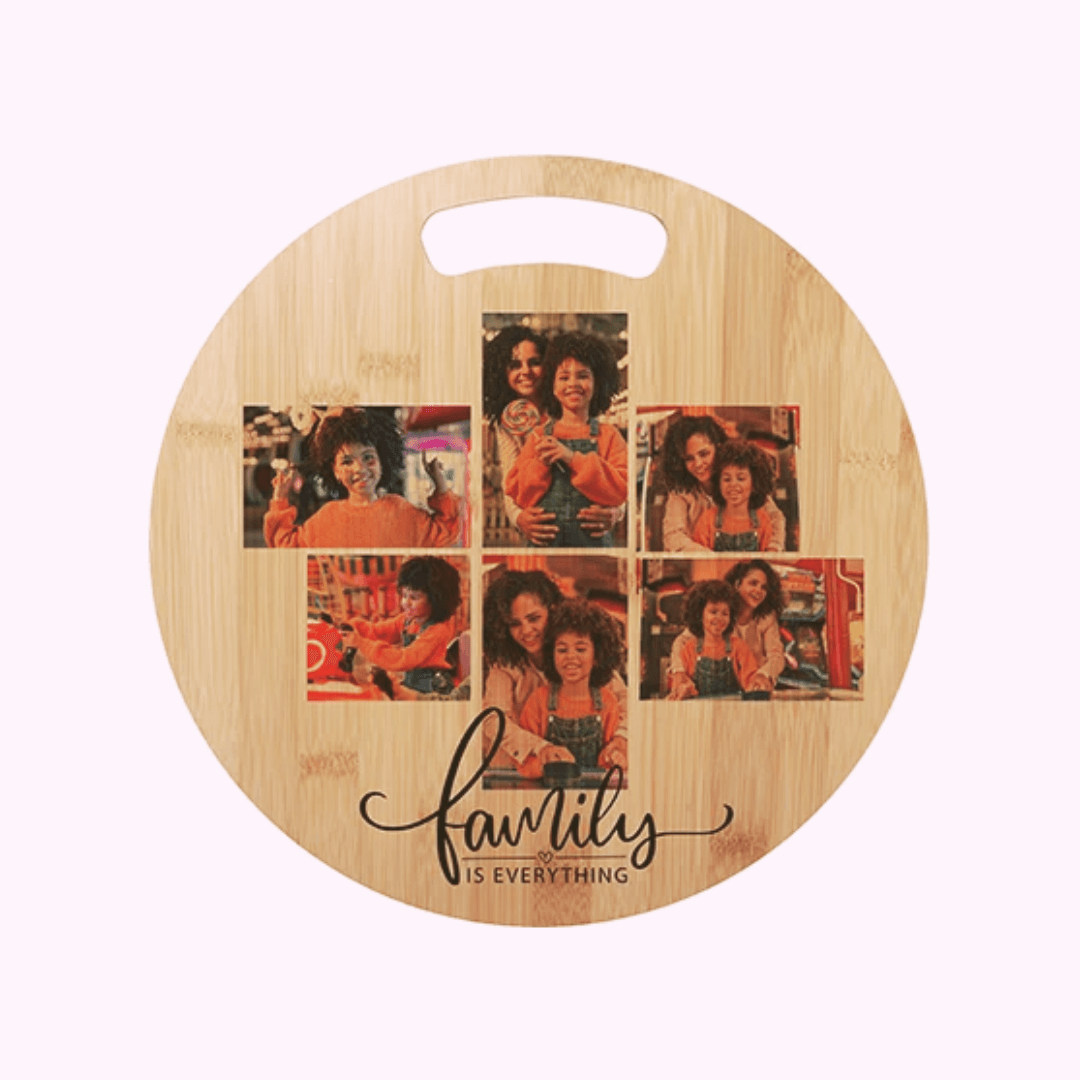 Round Hole Shape Bamboo Cutting Board (Sublimation & Engraving) | φ30cm - Blank Print Media