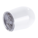 White, 12oz Stainless Steel Stemless Sublimation Wine Tumbler (Includes: Slide Lid) - Blank Print Media