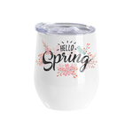 White, 12oz Stainless Steel Stemless Sublimation Wine Tumbler (Includes: Slide Lid) - Blank Print Media