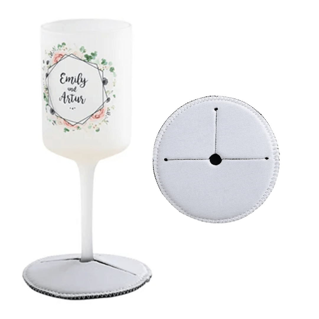 Sublimation Neoprene Wine Glass Base Cover - Blank Print Media