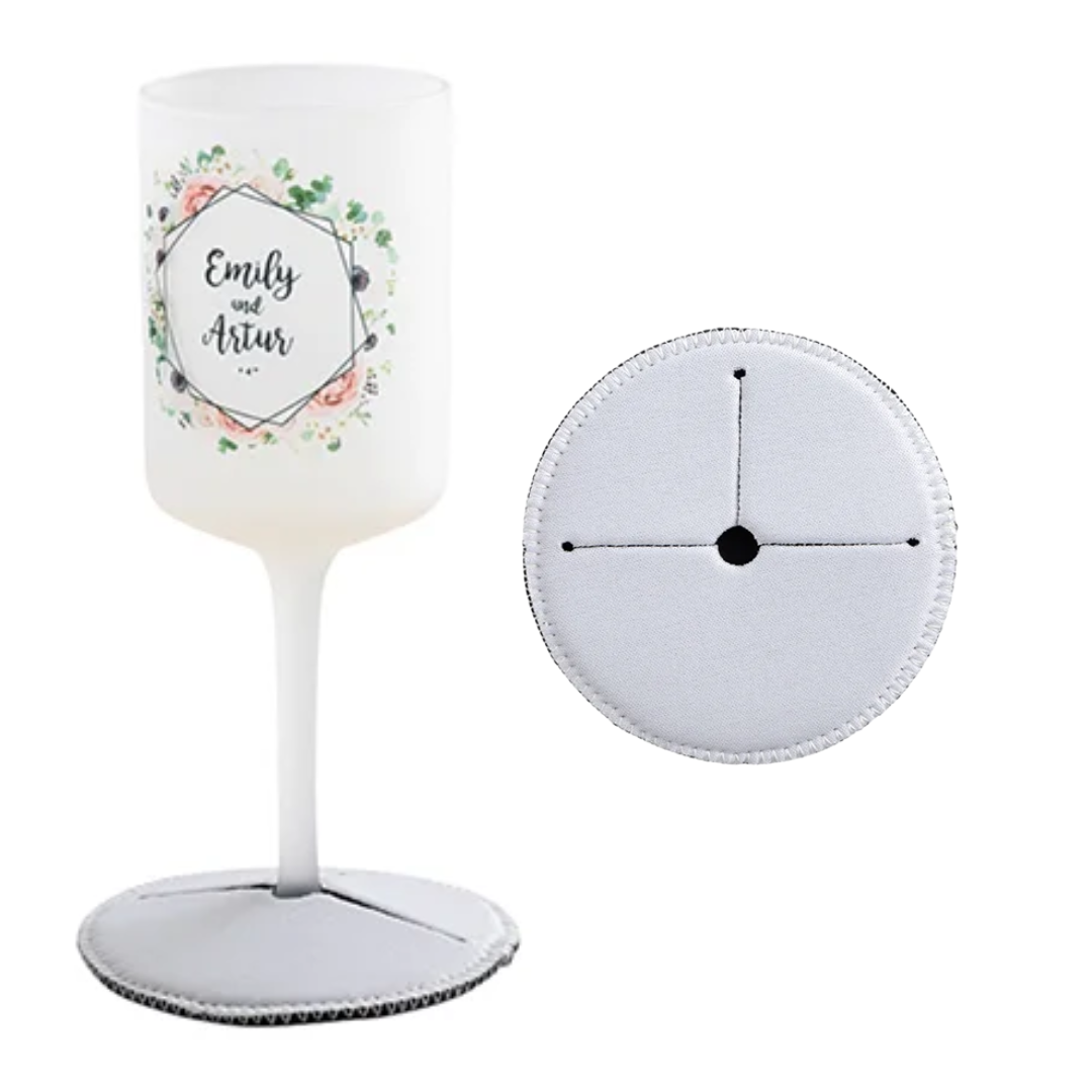 Sublimation Neoprene Wine Glass Base Cover