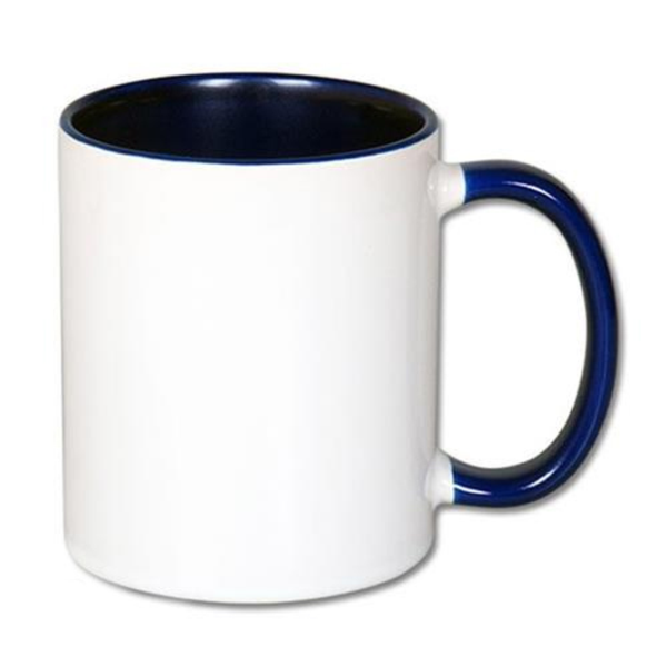 Navy Blue Inner/Handle Colour Sublimation Mug (11oz)