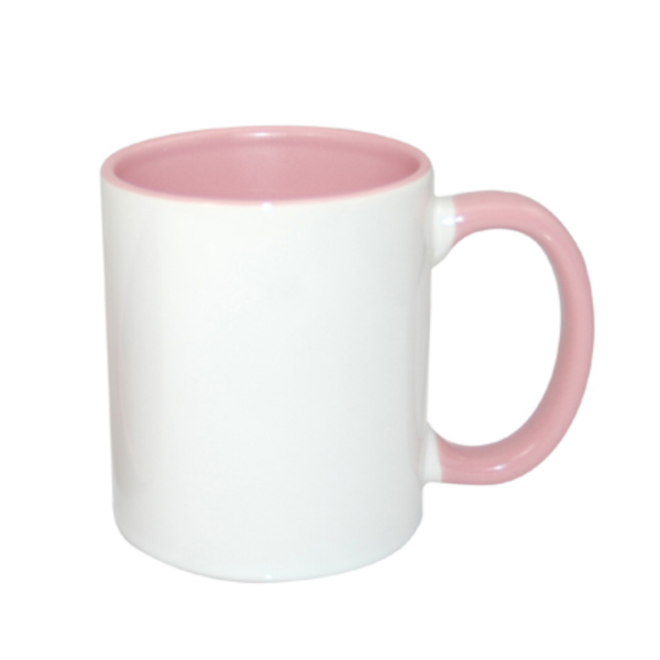 Pink Inner/Handle Colour Sublimation Mug (11oz)